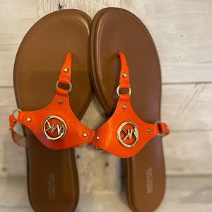 Michael Kors Orange Sandals Size 10